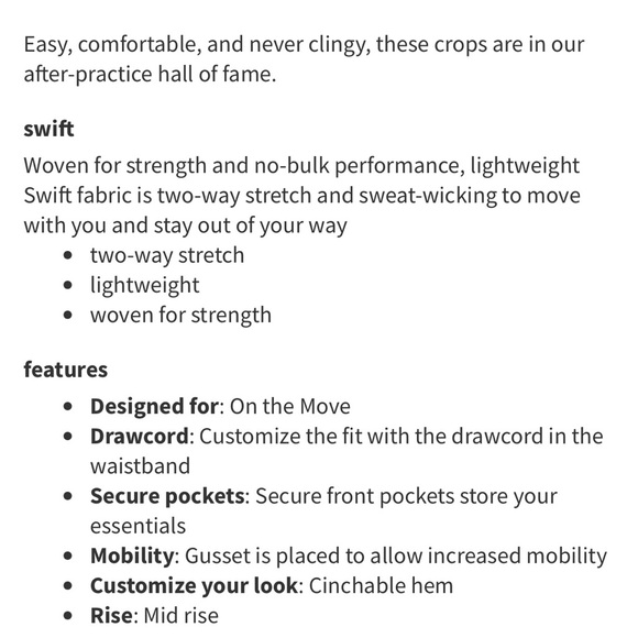 Lululemon Dance Studio Mid-Rise Crop 25", size 8, black - Picture 5 of 9